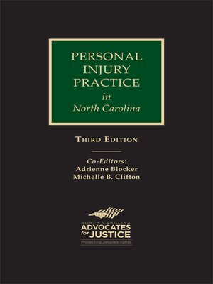 cover image of Personal Injury Practice in North Carolina